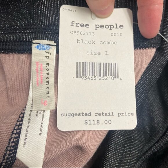 NWT Free People Far Out Jogger Black Sz Large New With Tags Bohemian Loungewear - Picture 5 of 7